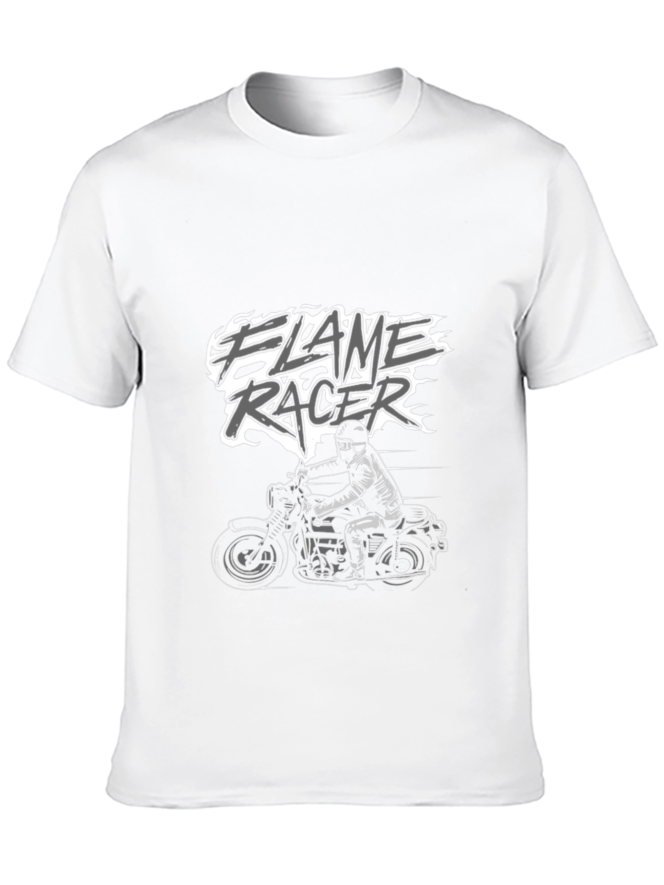 Flame Racer Graphic T-Shirt - Black