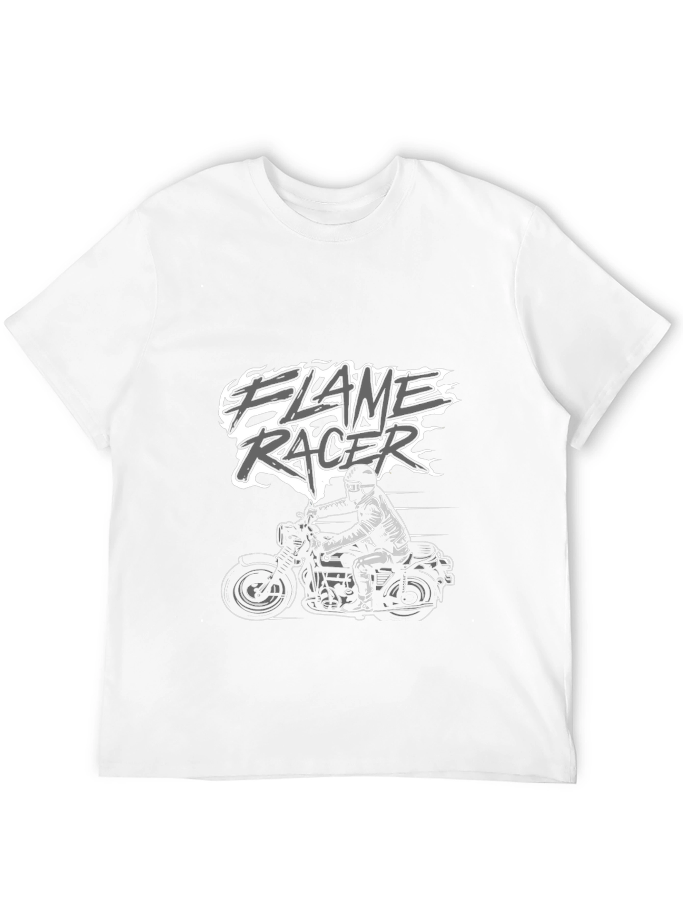 Flame Racer Graphic T-Shirt - Black