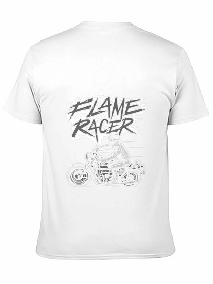 Flame Racer Graphic T-Shirt - Black
