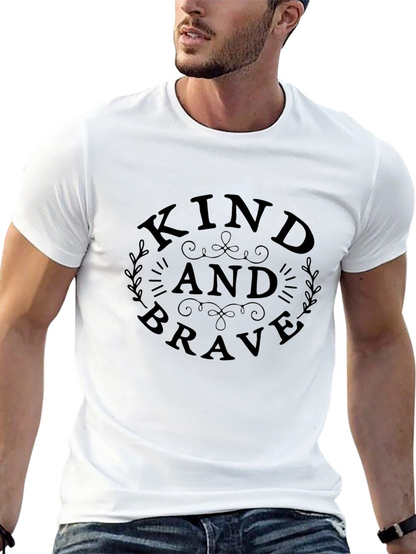 Kind and Brave Black Graphic Tee