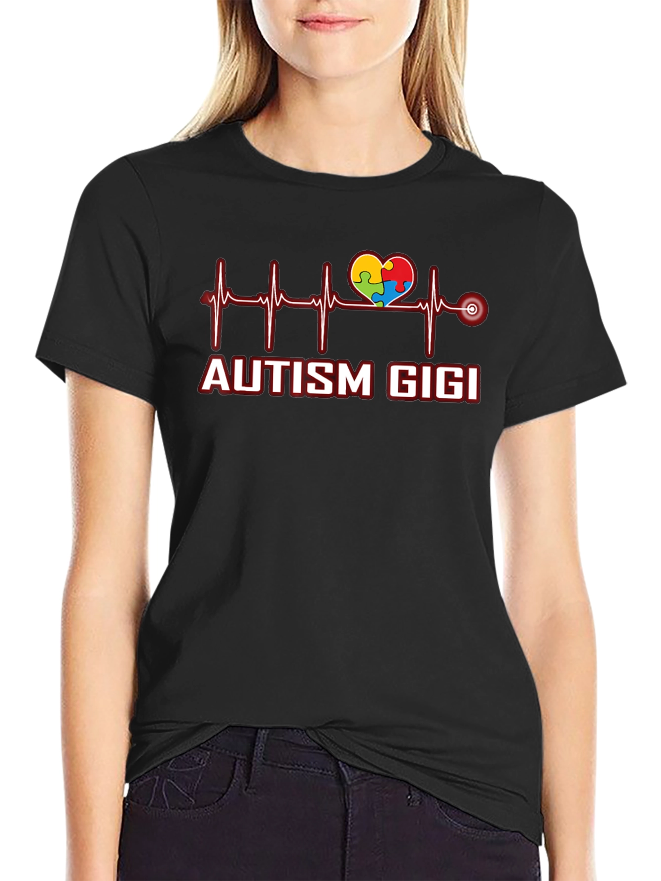 Autism Gigi Heartbeat T-Shirt