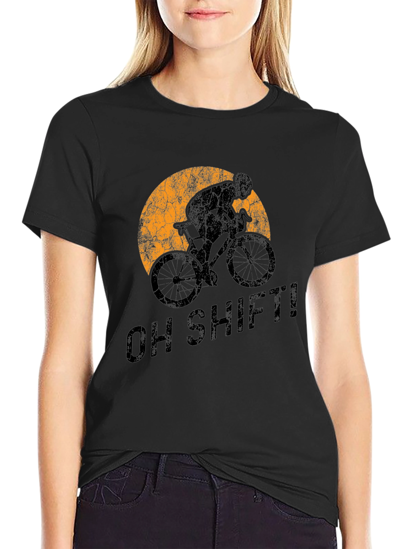 Oh Shift! Cycling T-Shirt - Sporty Graphic Tee