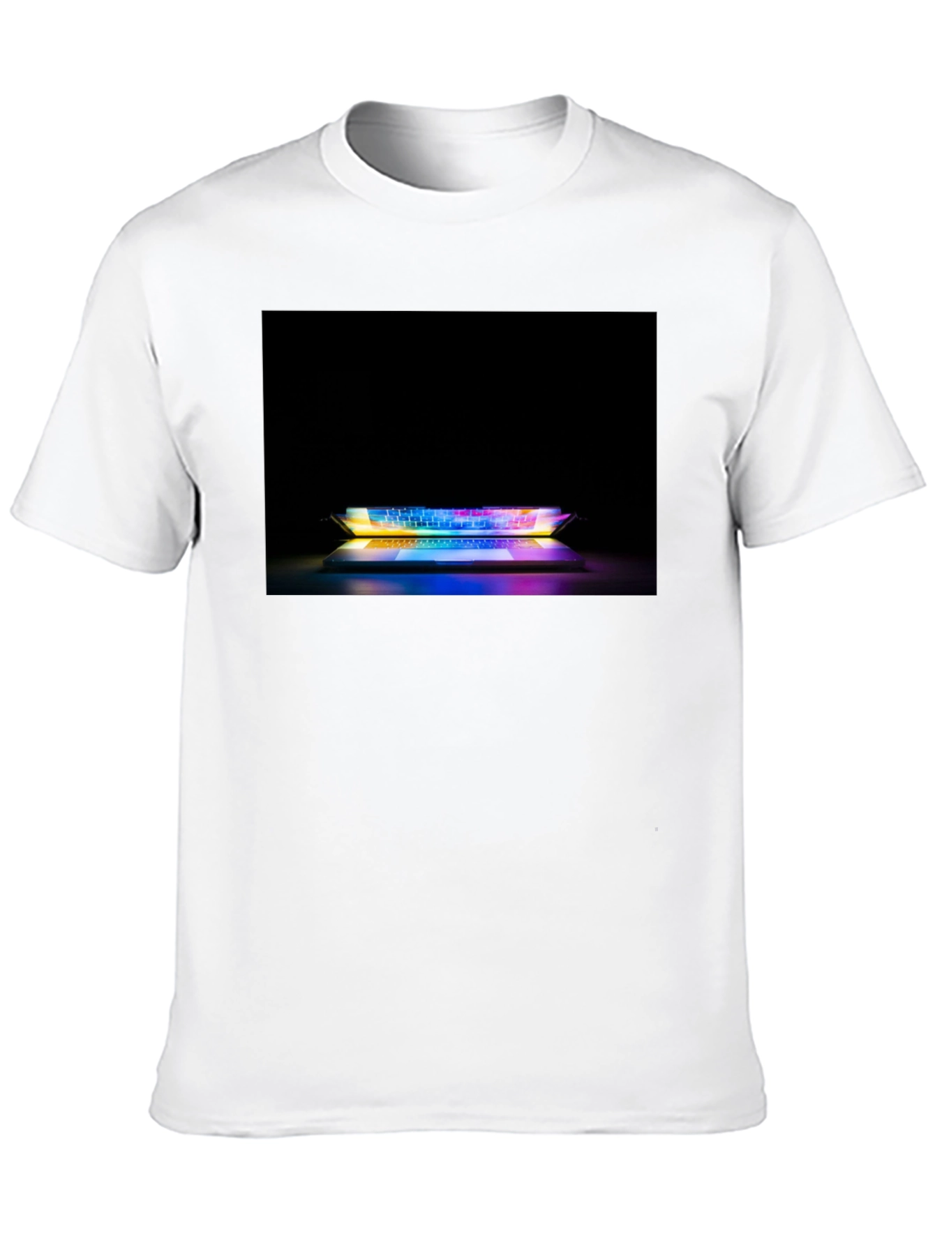 Gaming Keyboard T-Shirt - Light Up Laptop Design