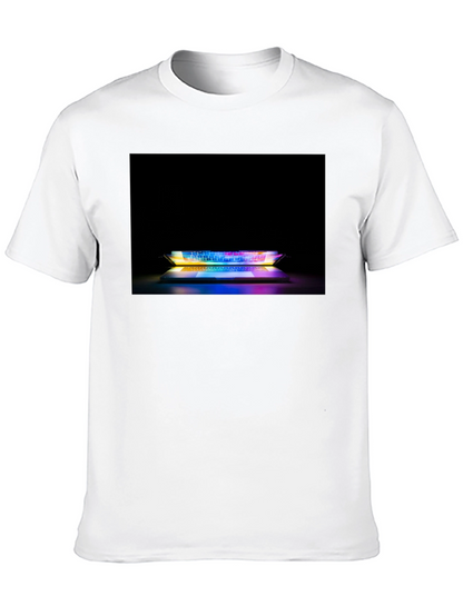Gaming Keyboard T-Shirt - Light Up Laptop Design
