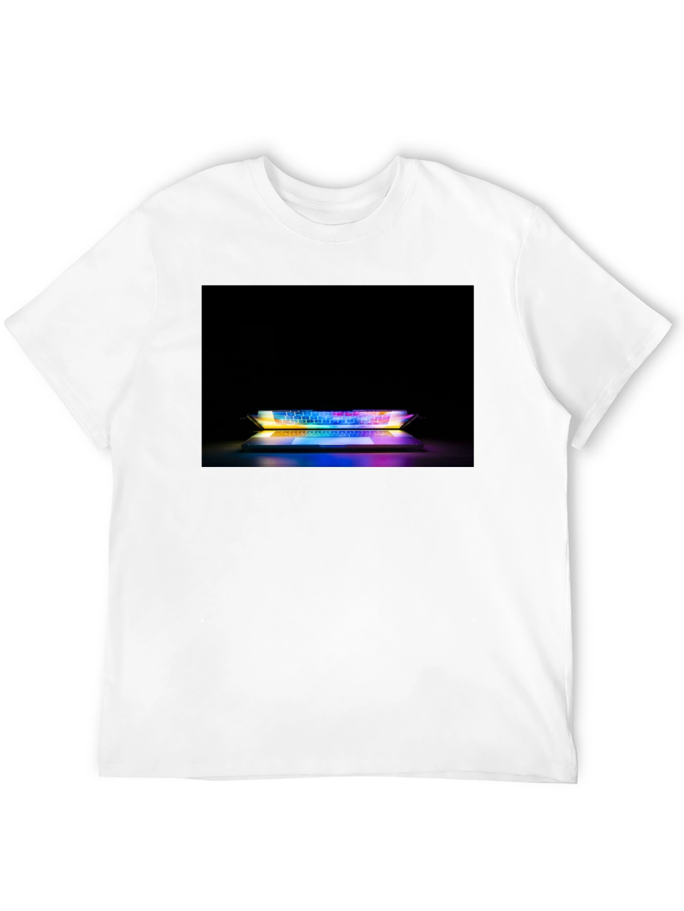 Gaming Keyboard T-Shirt - Light Up Laptop Design