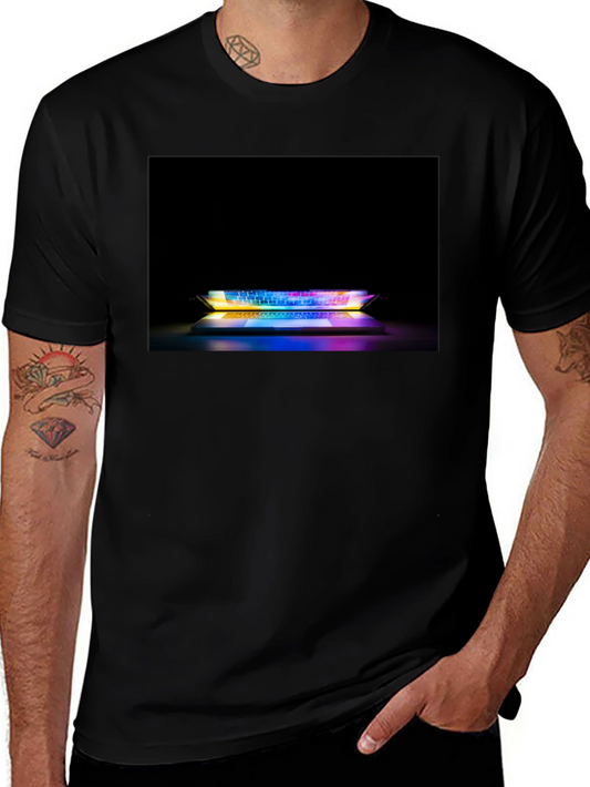 Gaming Keyboard T-Shirt - Light Up Laptop Design