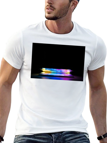 Gaming Keyboard T-Shirt - Light Up Laptop Design