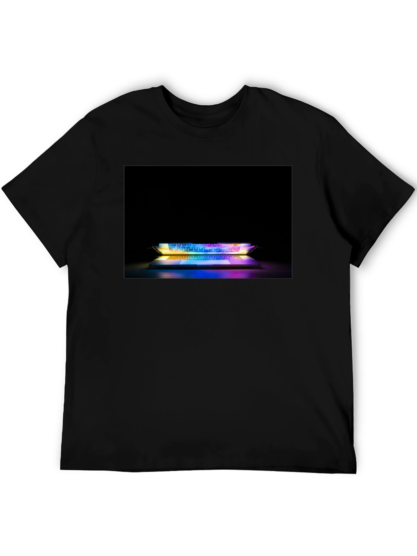 Gaming Keyboard T-Shirt - Light Up Laptop Design