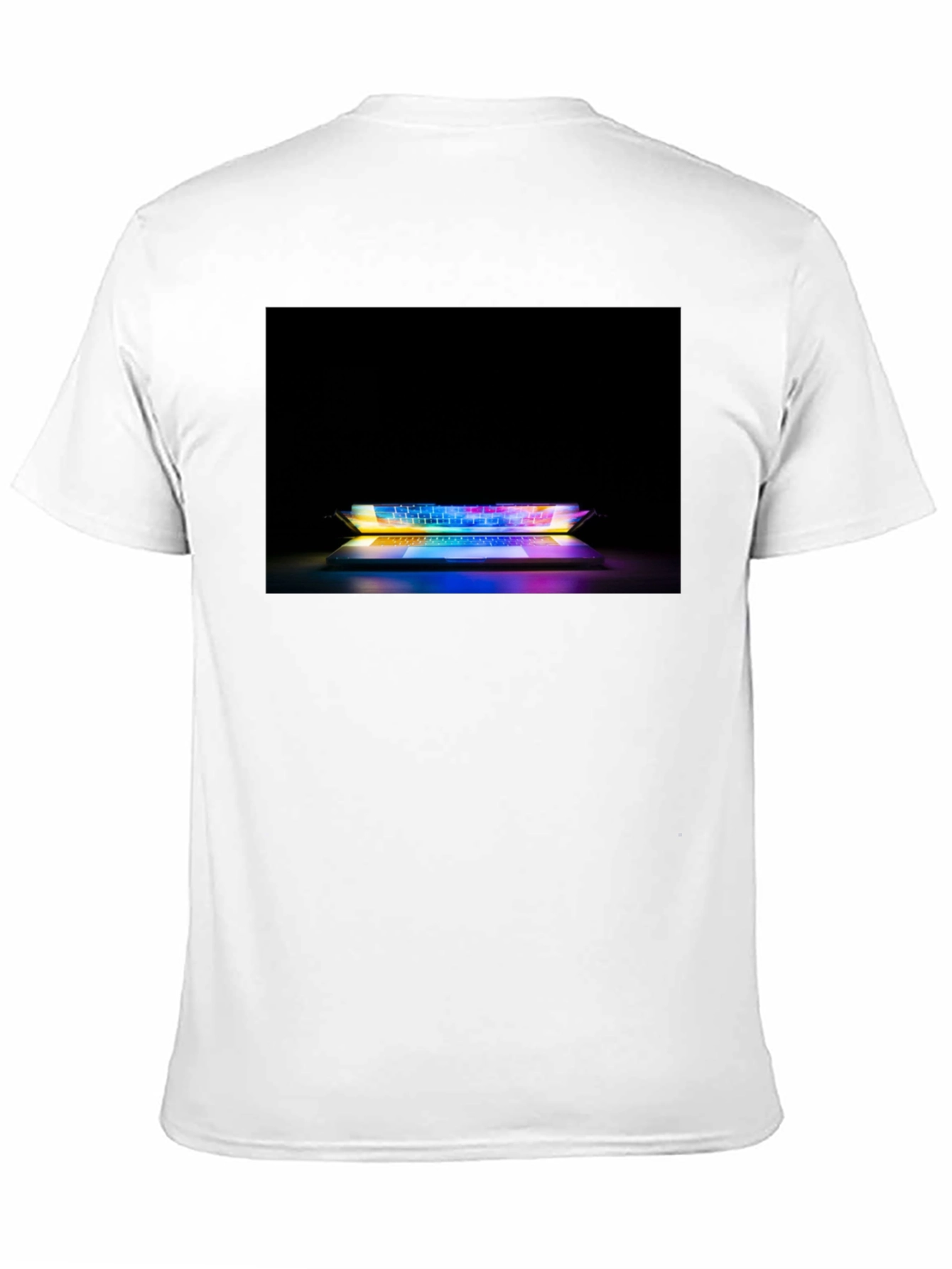 Gaming Keyboard T-Shirt - Light Up Laptop Design