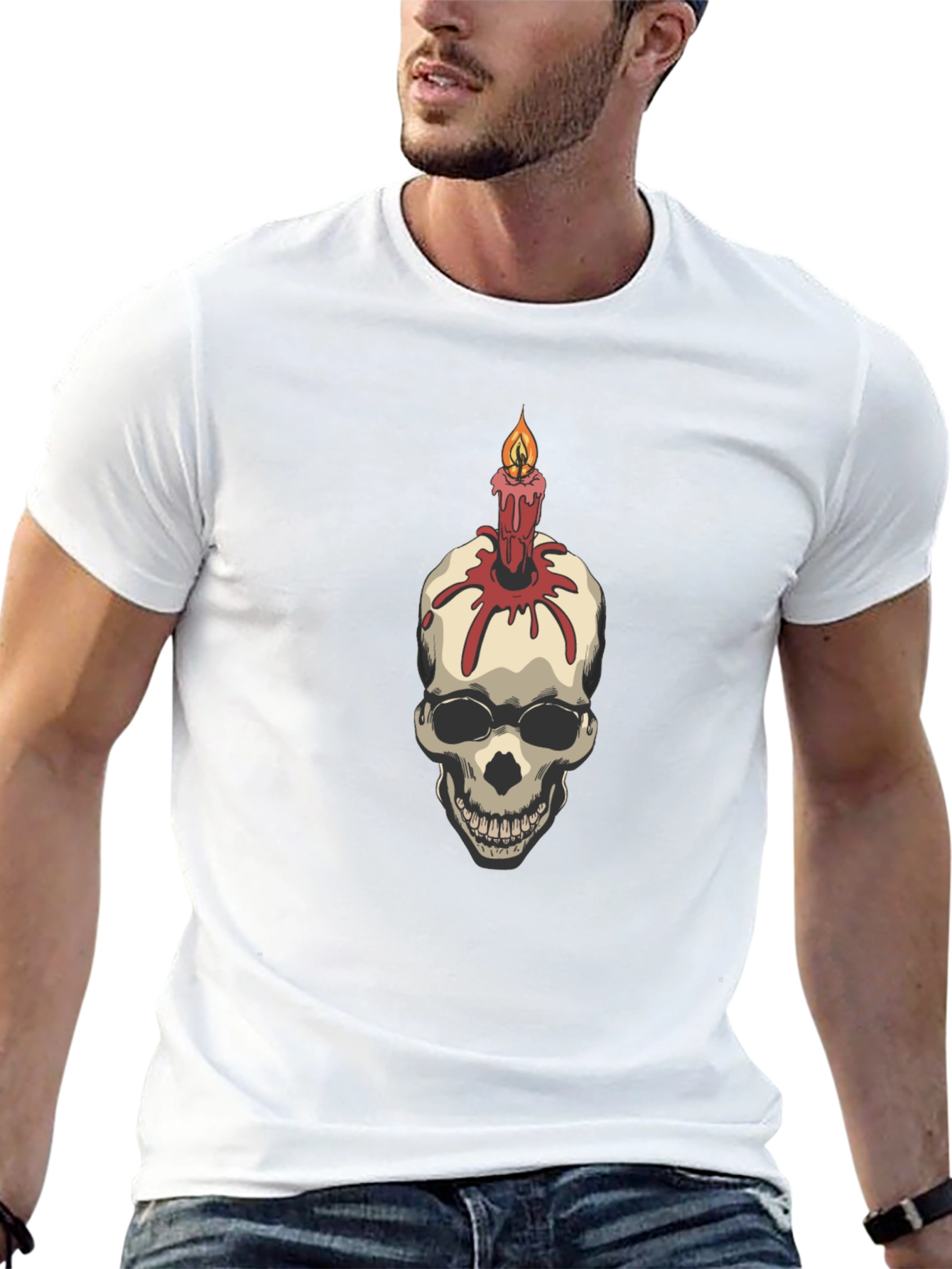 Skull Candle Graphic Tee