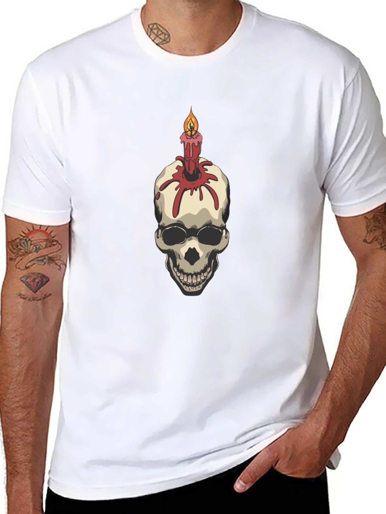 Skull Candle Graphic Tee