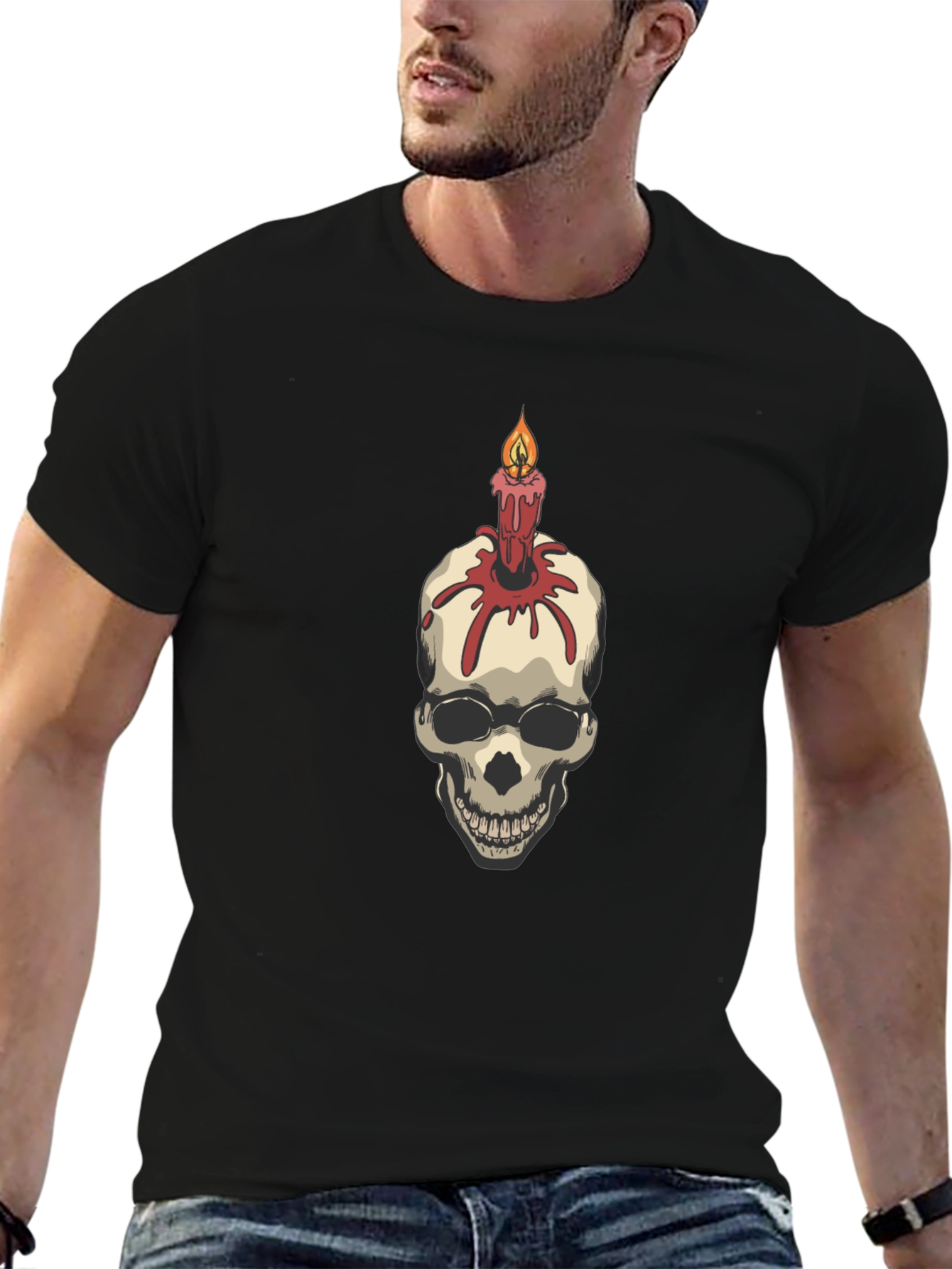 Skull Candle Graphic Tee