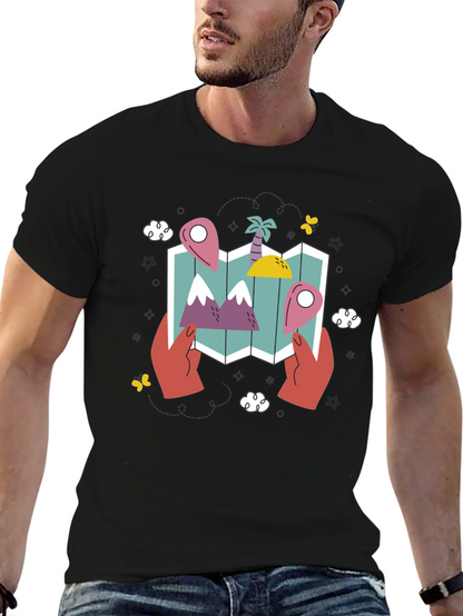 Travel Map Graphic Tee