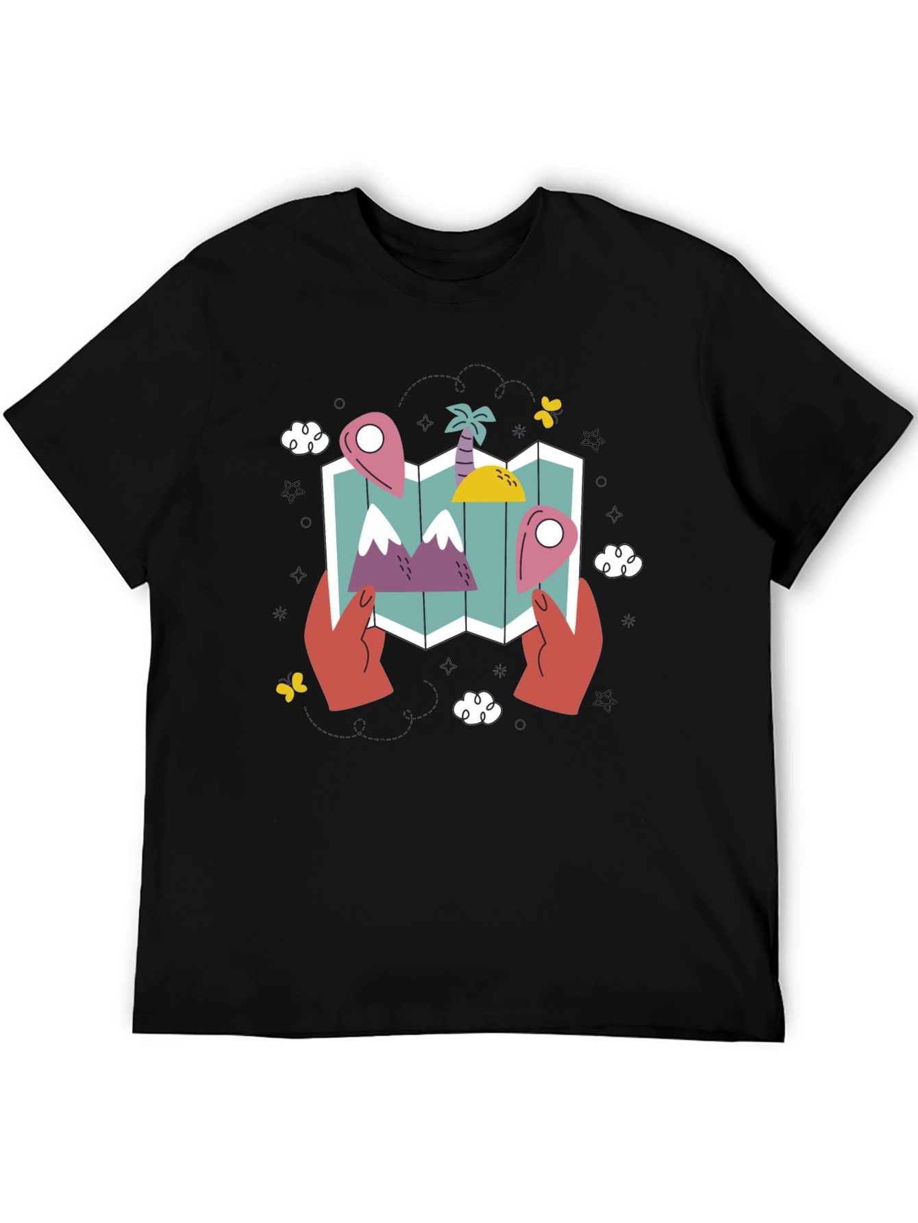 Travel Map Graphic Tee