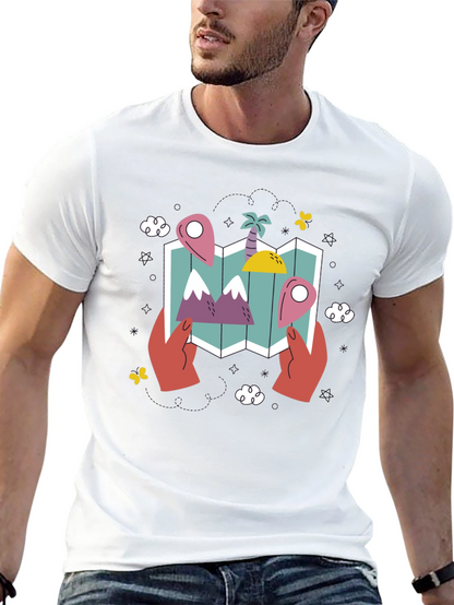 Travel Map Graphic Tee