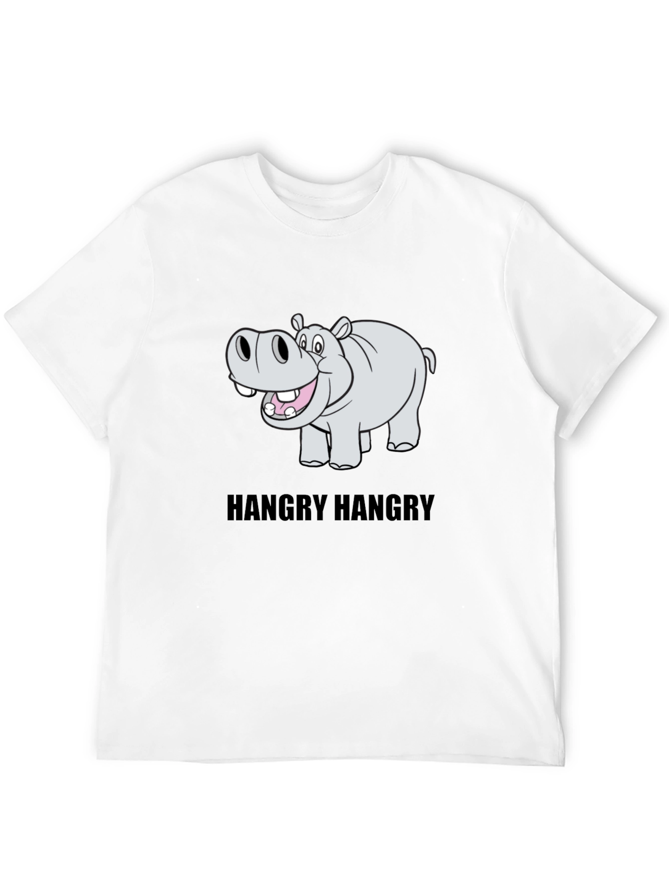 Hangry Hippo Graphic Tee - Comfy Cotton Blend