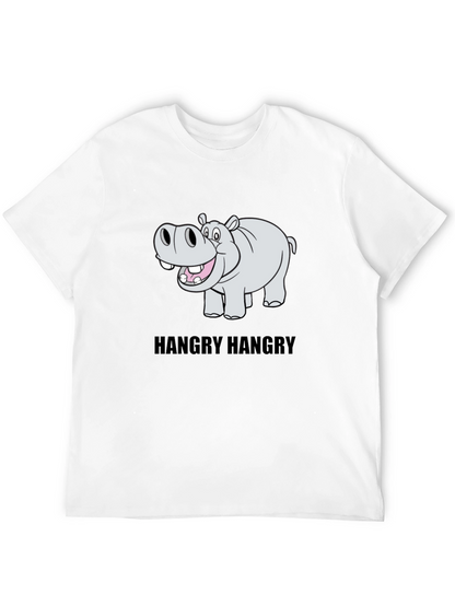 Hangry Hippo Graphic Tee - Comfy Cotton Blend