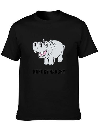 Hangry Hippo Graphic Tee - Comfy Cotton Blend