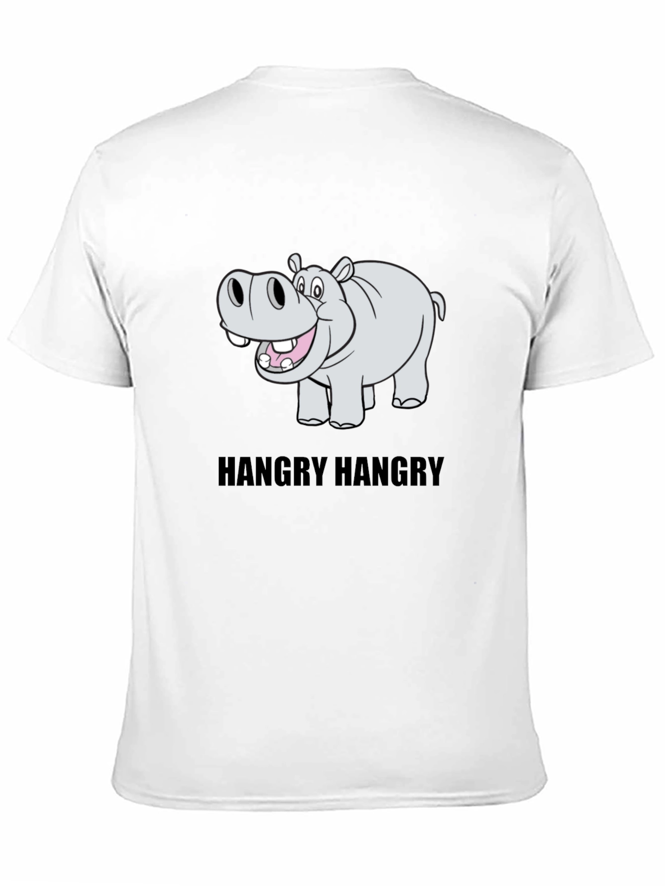 Hangry Hippo Graphic Tee - Comfy Cotton Blend
