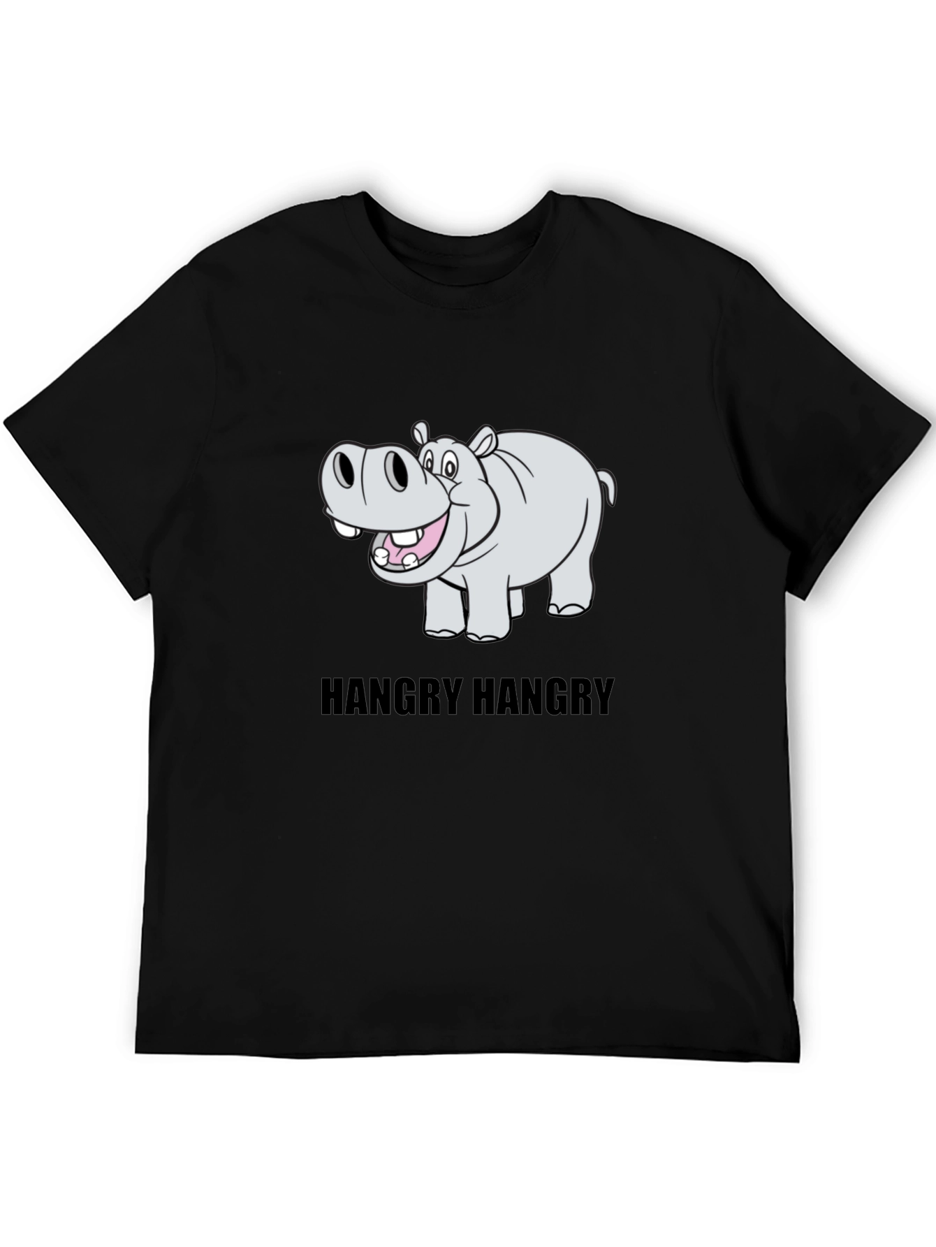 Hangry Hippo Graphic Tee - Comfy Cotton Blend