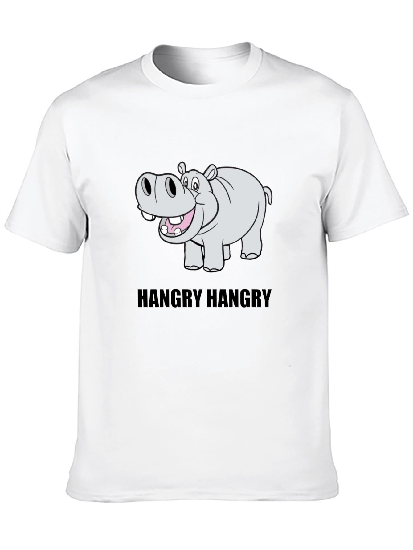 Hangry Hippo Graphic Tee - Comfy Cotton Blend