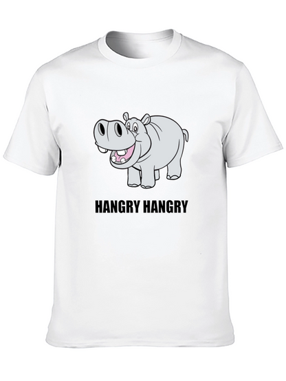 Hangry Hippo Graphic Tee - Comfy Cotton Blend