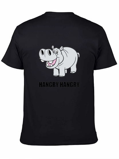 Hangry Hippo Graphic Tee - Comfy Cotton Blend