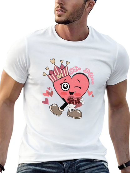 Be Mine Heart Graphic Tee Valentines Day Shirt