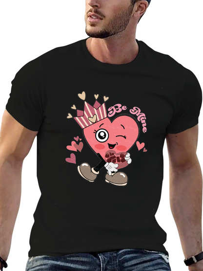Be Mine Heart Graphic Tee Valentines Day Shirt