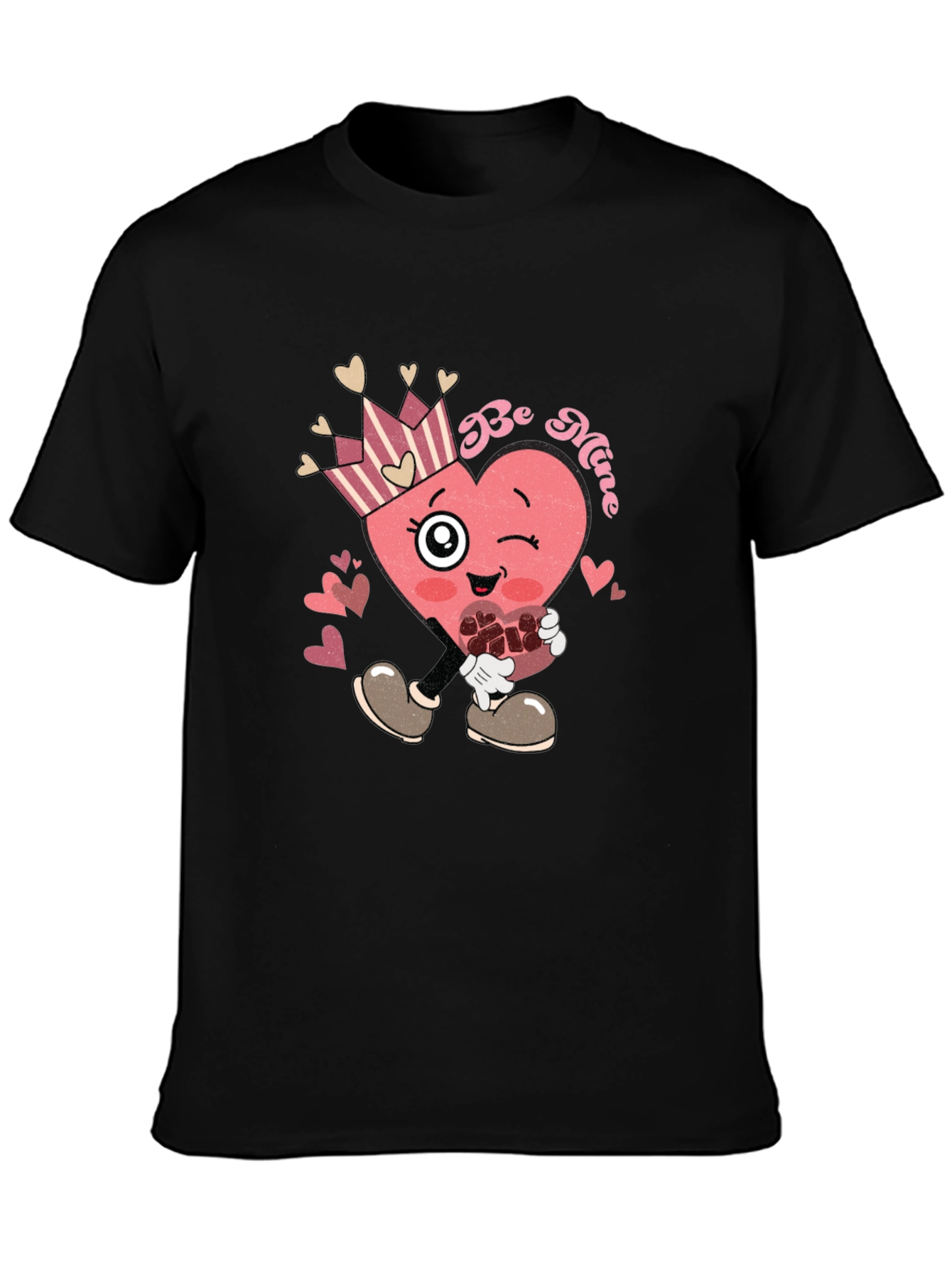 Be Mine Heart Graphic Tee Valentines Day Shirt