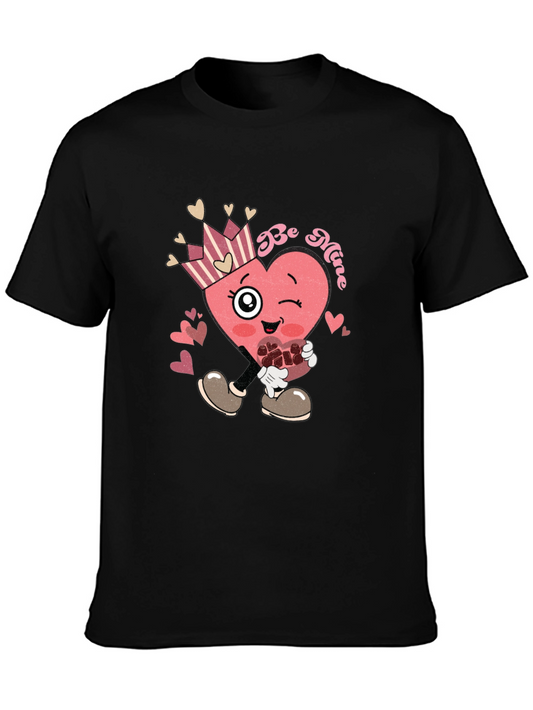 Be Mine Heart Graphic Tee Valentines Day Shirt