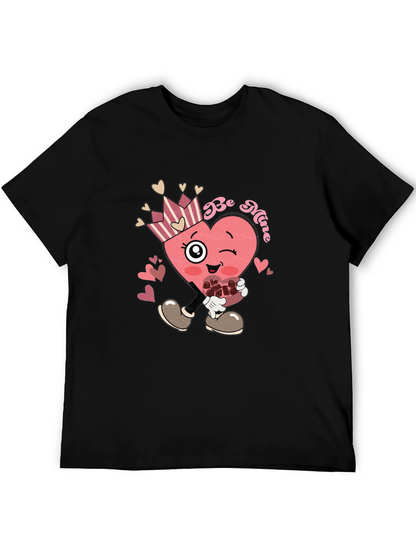 Be Mine Heart Graphic Tee Valentines Day Shirt