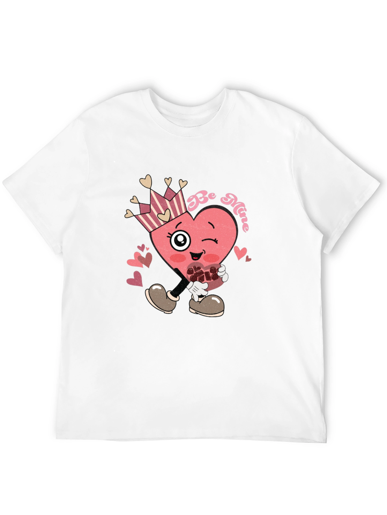 Be Mine Heart Graphic Tee Valentines Day Shirt
