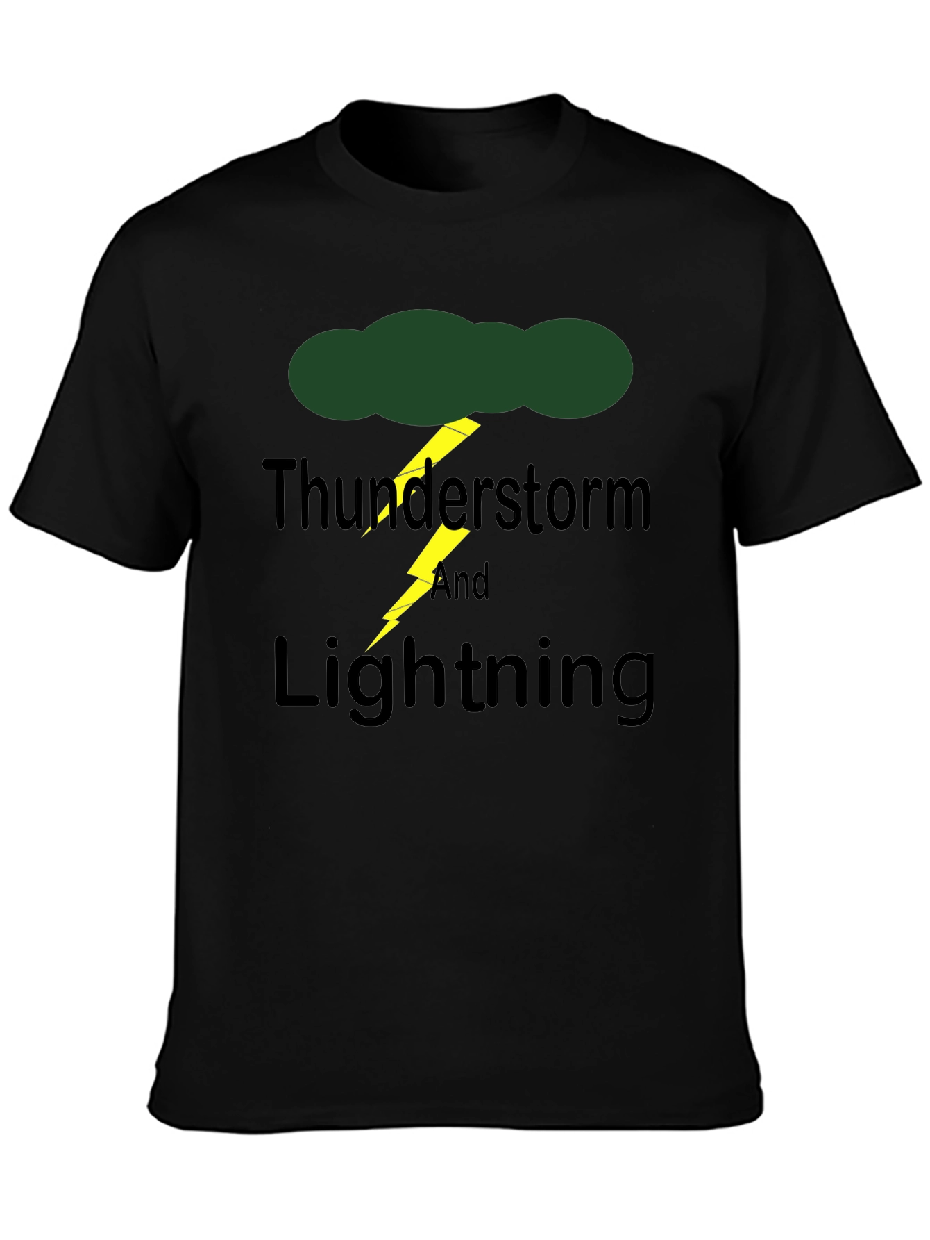 Thunderstorm & Lightning Graphic Print T-Shirt