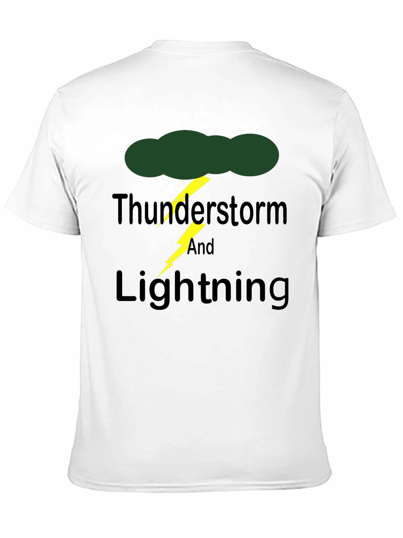 Thunderstorm & Lightning Graphic Print T-Shirt