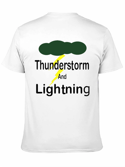 Thunderstorm & Lightning Graphic Print T-Shirt