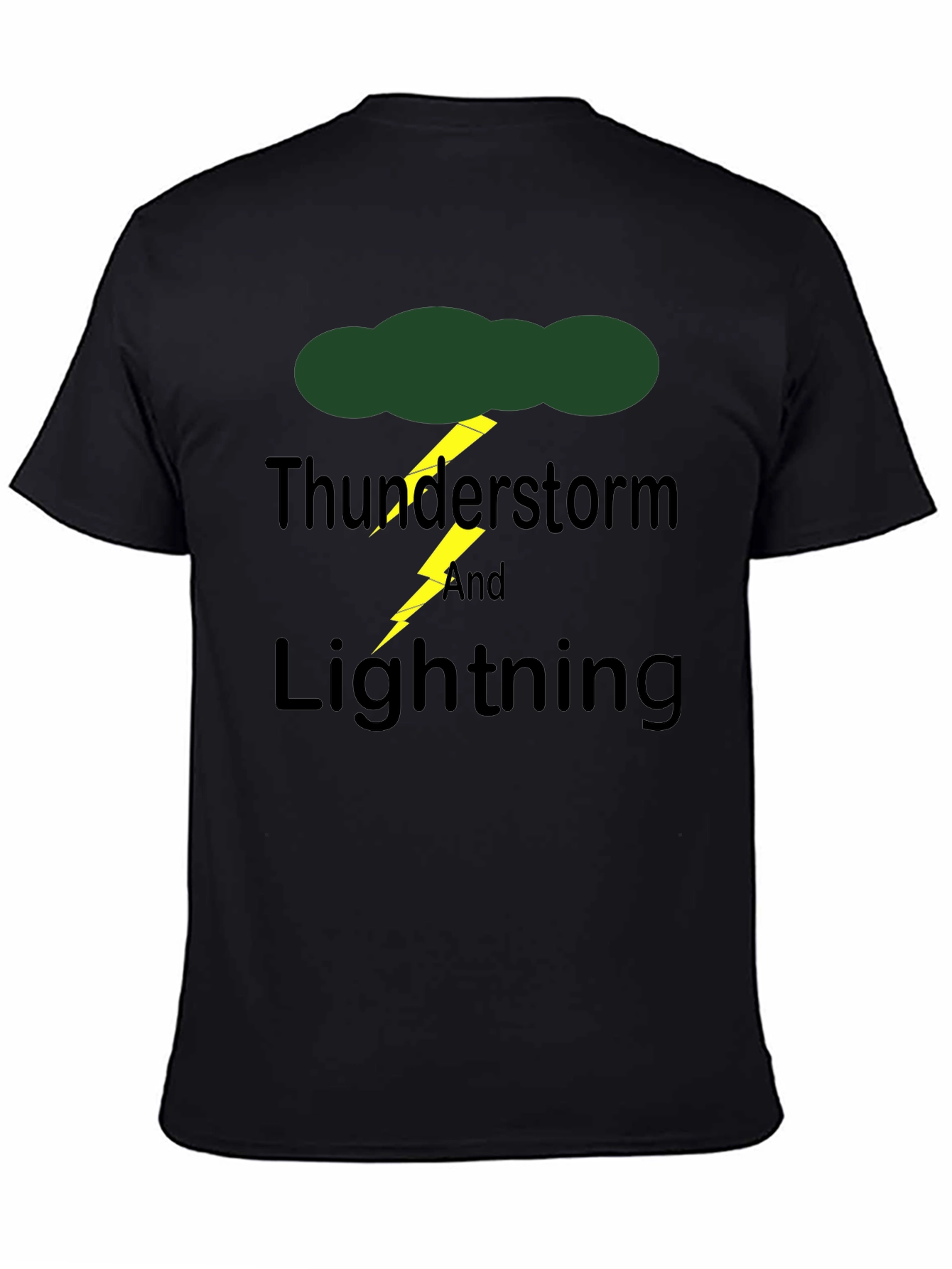 Thunderstorm & Lightning Graphic Print T-Shirt
