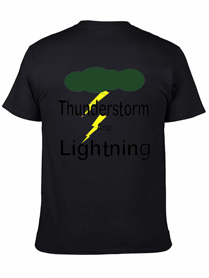 Thunderstorm & Lightning Graphic Print T-Shirt