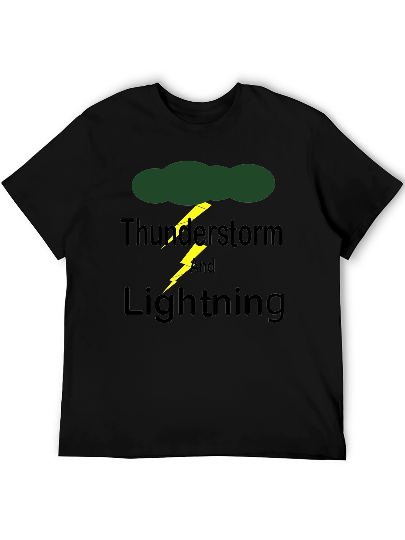 Thunderstorm & Lightning Graphic Print T-Shirt