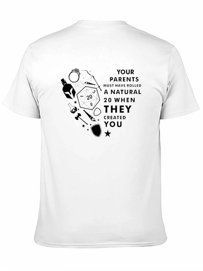 Natural 20 T-Shirt: Dungeons & Dragons Geek Tee