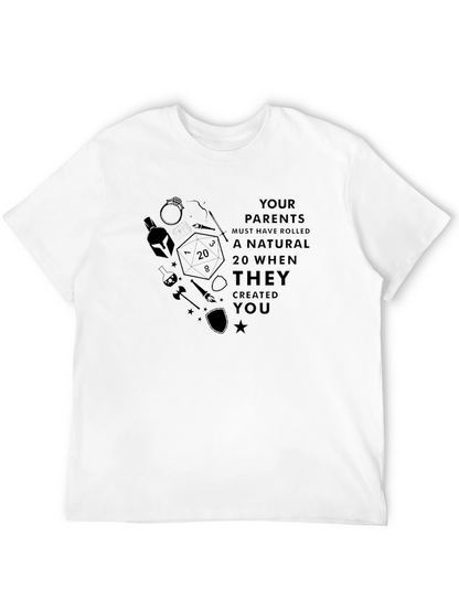 Natural 20 T-Shirt: Dungeons & Dragons Geek Tee