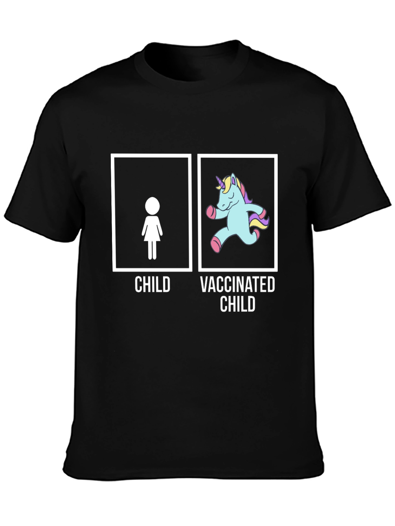 Vaccinated Child Unisex T-Shirt - Black