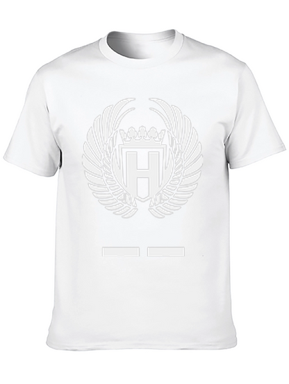 Black T-Shirt with Crowned H Logo