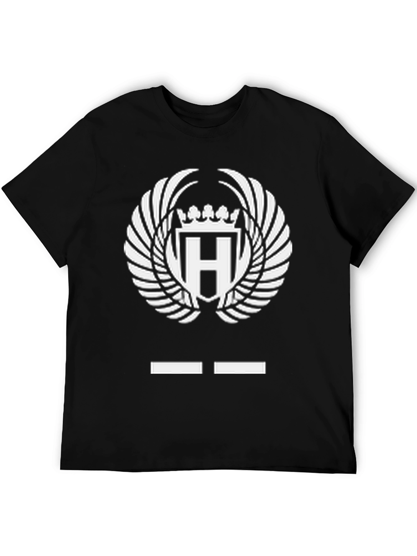 Black T-Shirt with Crowned H Logo