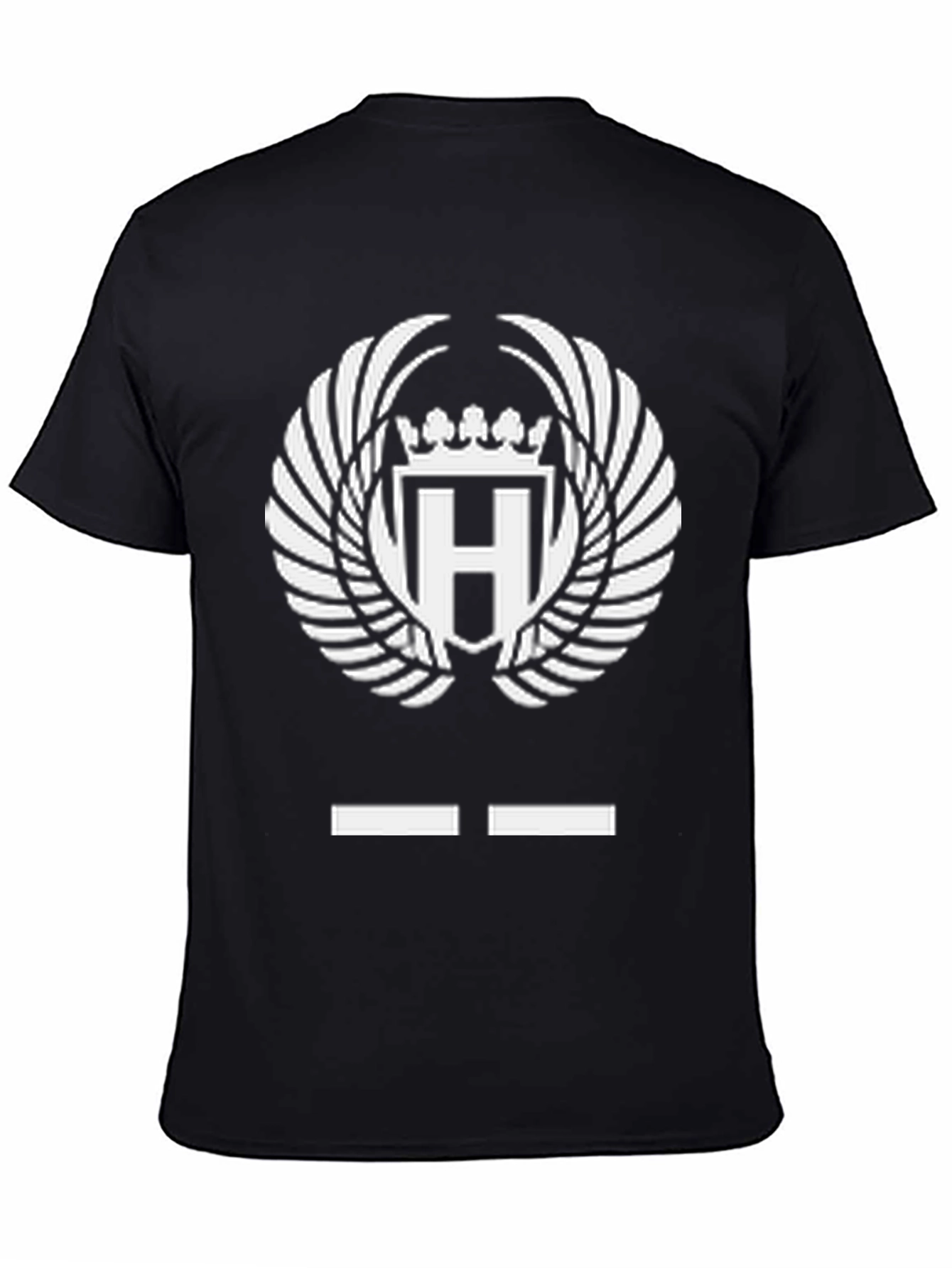 Black T-Shirt with Crowned H Logo
