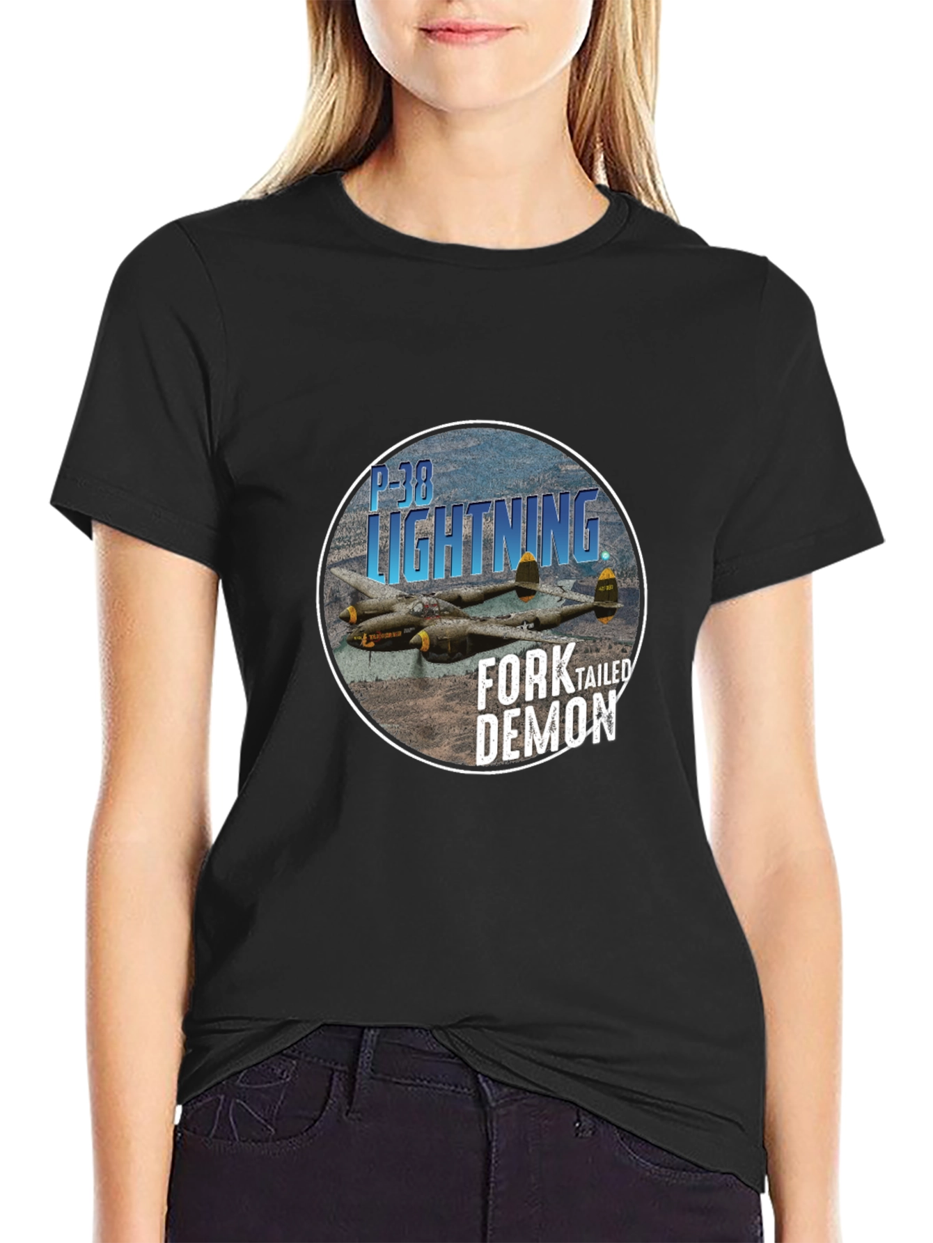 P-38 Lightning Fork-Tailed Demon T-Shirt