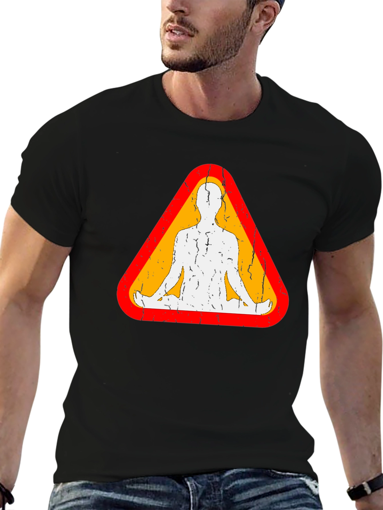 Zen Zone Tee: Meditation Man Graphic T-Shirt
