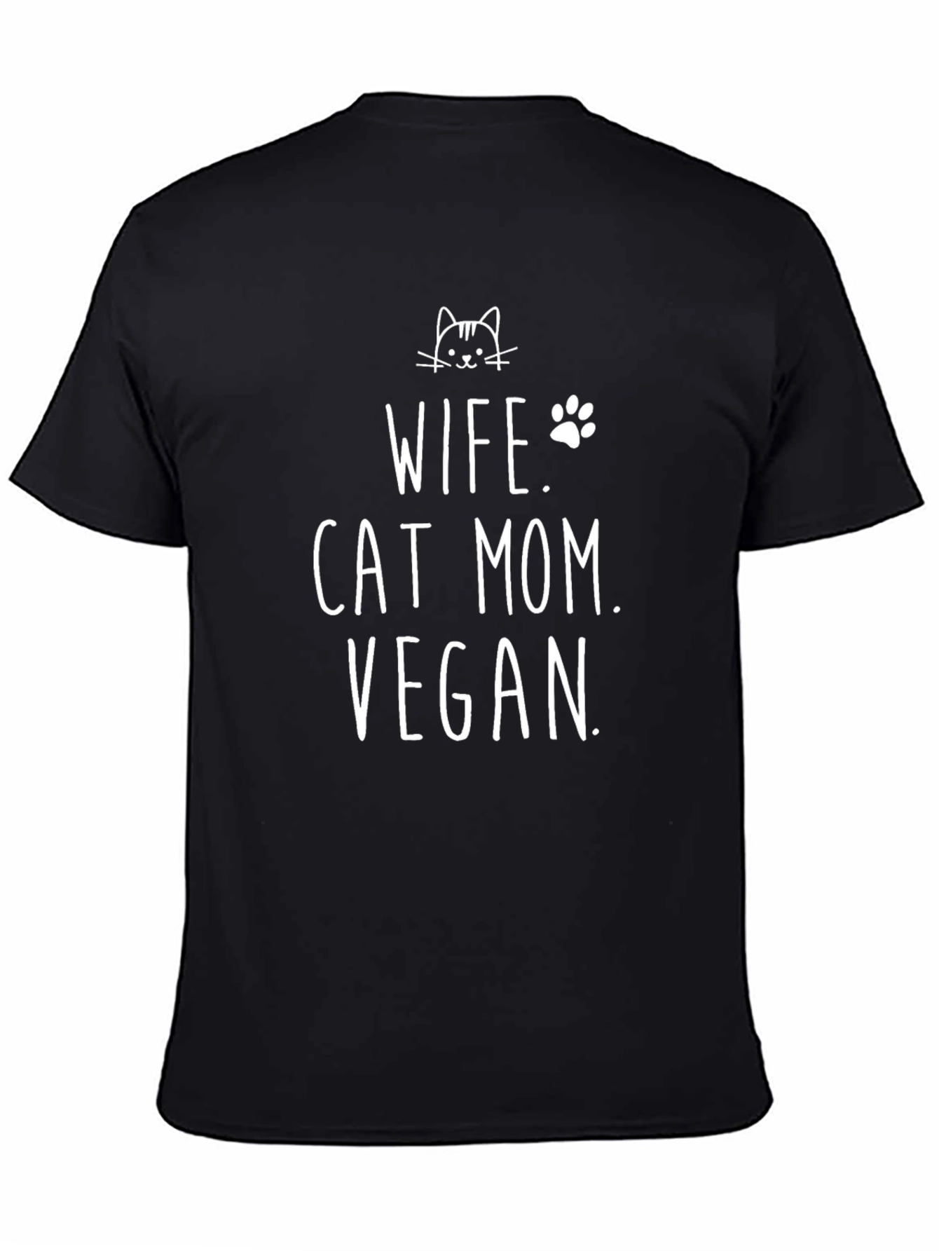 Wife Cat Mom Vegan T-Shirt