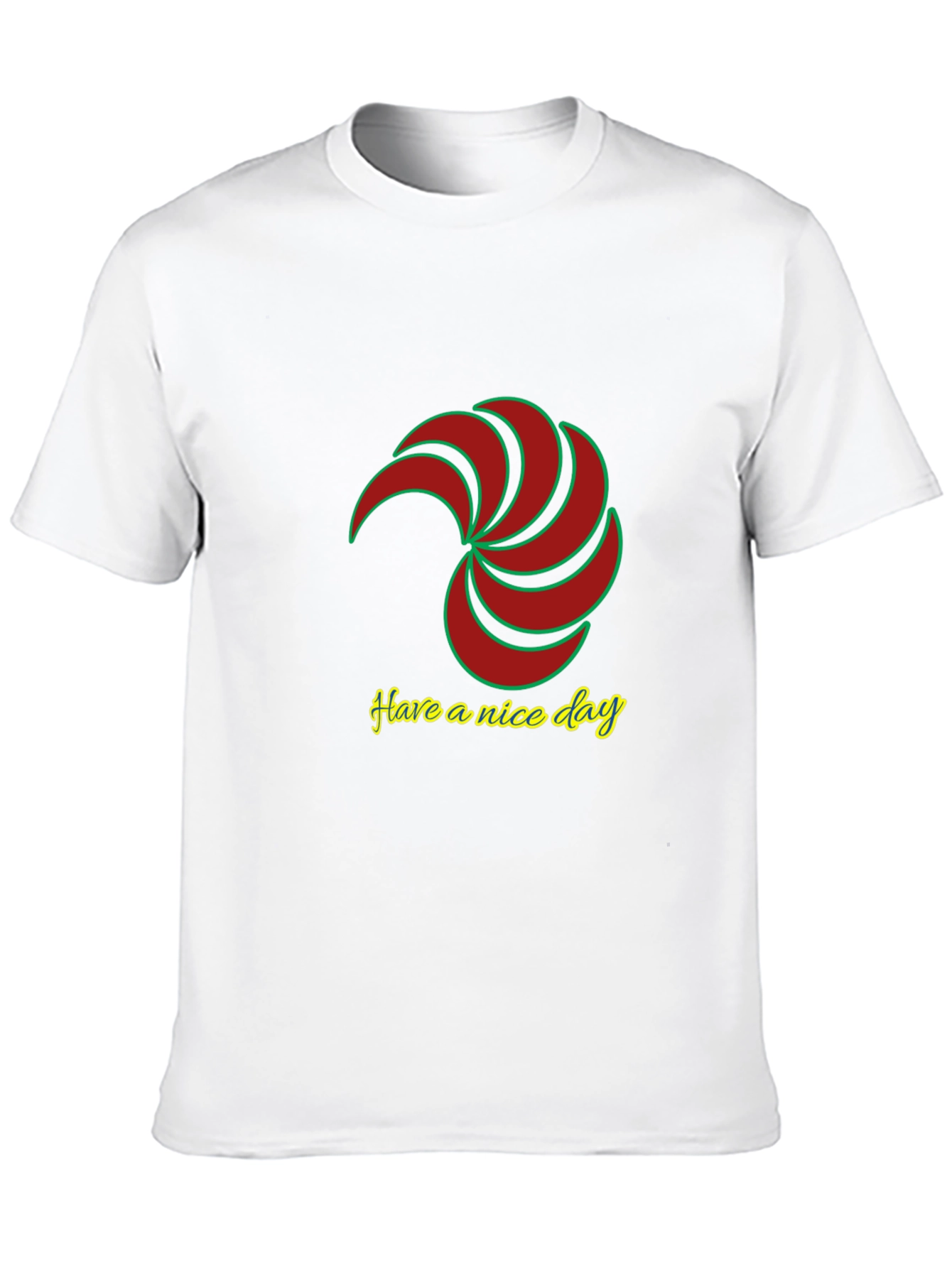 Mens Black T-Shirt with Spiral Graphic Design