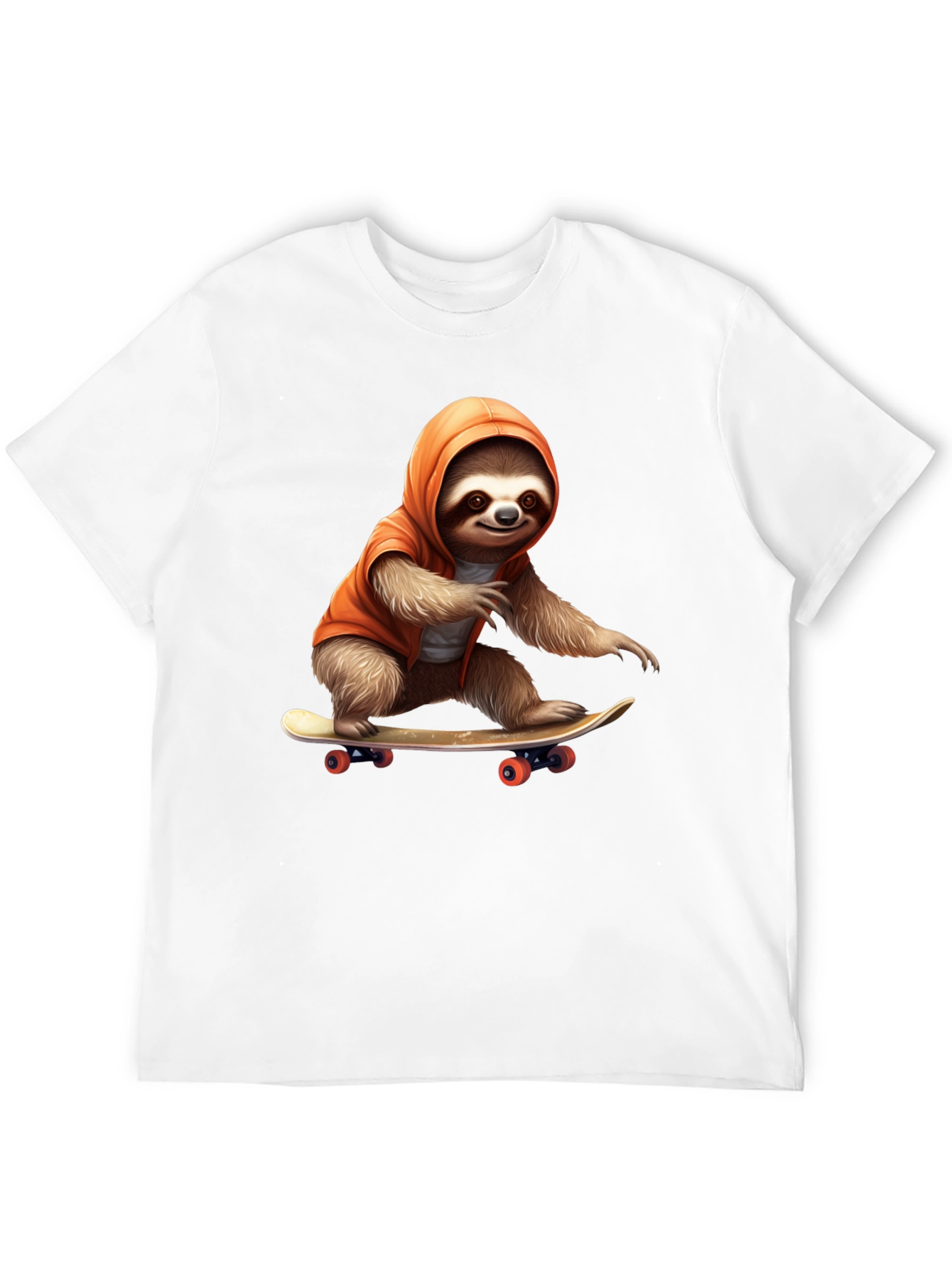 Sloth Skateboarder Graphic Tee
